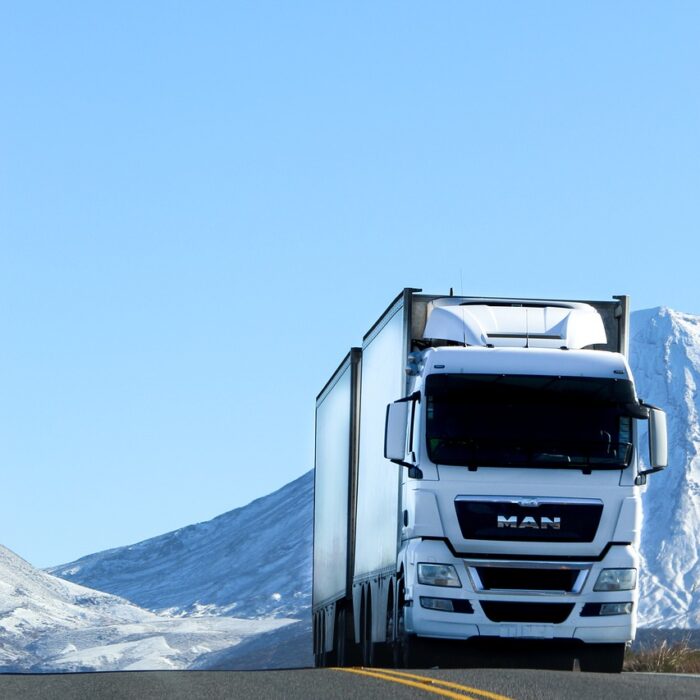 truck, road, vehicle